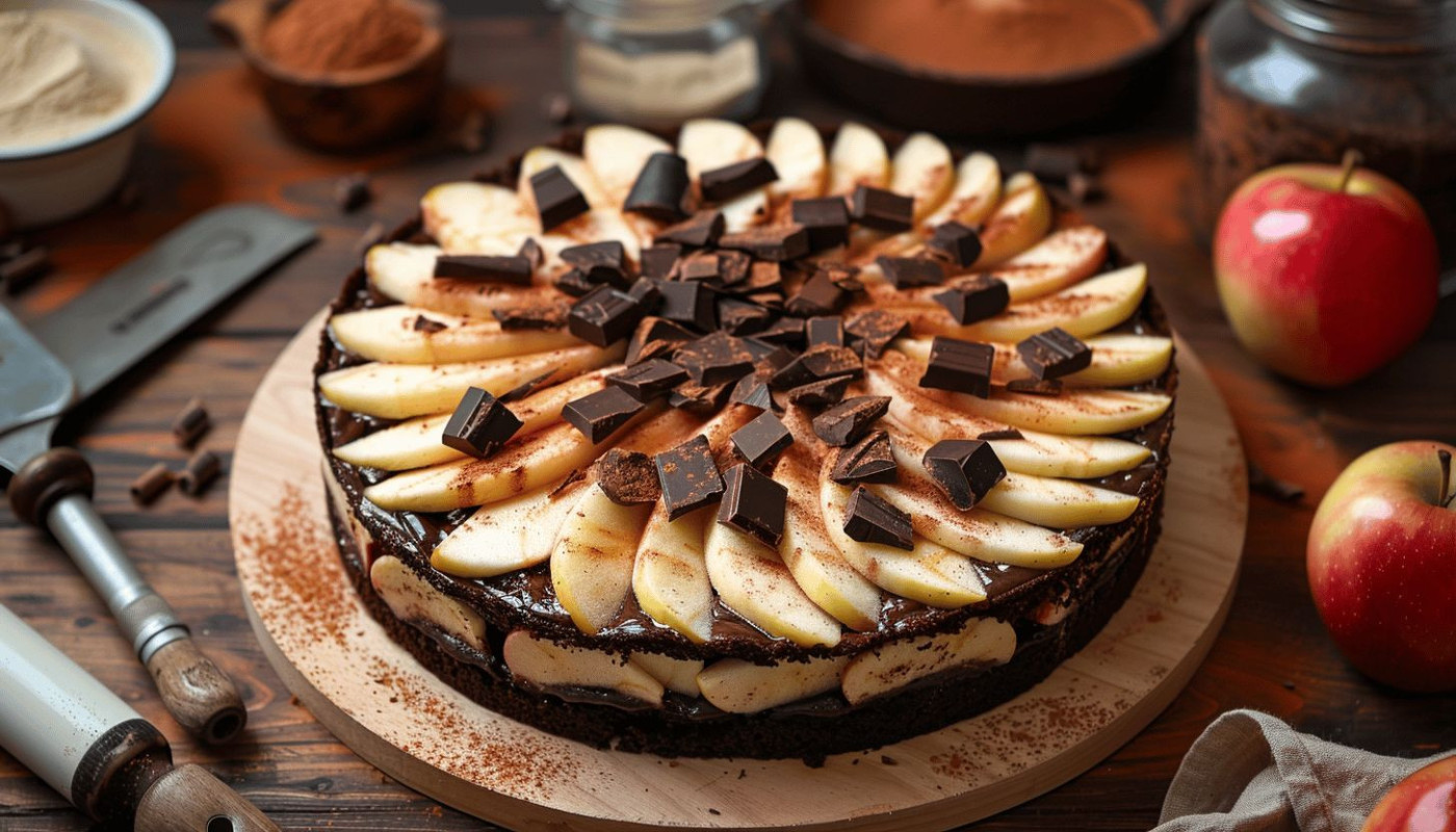 Comment réaliser un gâteau aux pommes et au chocolat sans beurre : une recette pour un cake allégé