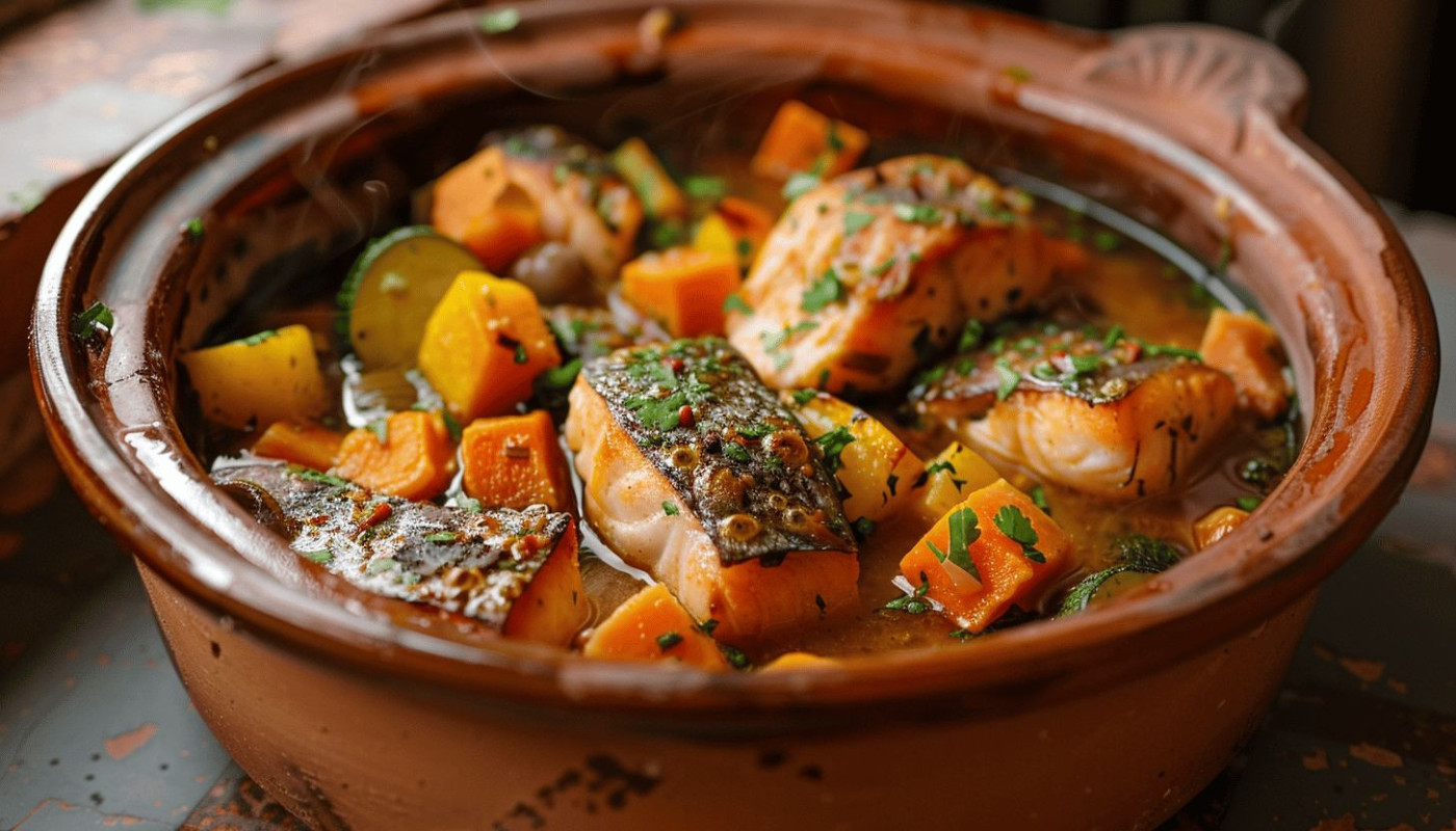 Préparation d'un tajine de poisson aux légumes d'hiver : une recette réchauffante