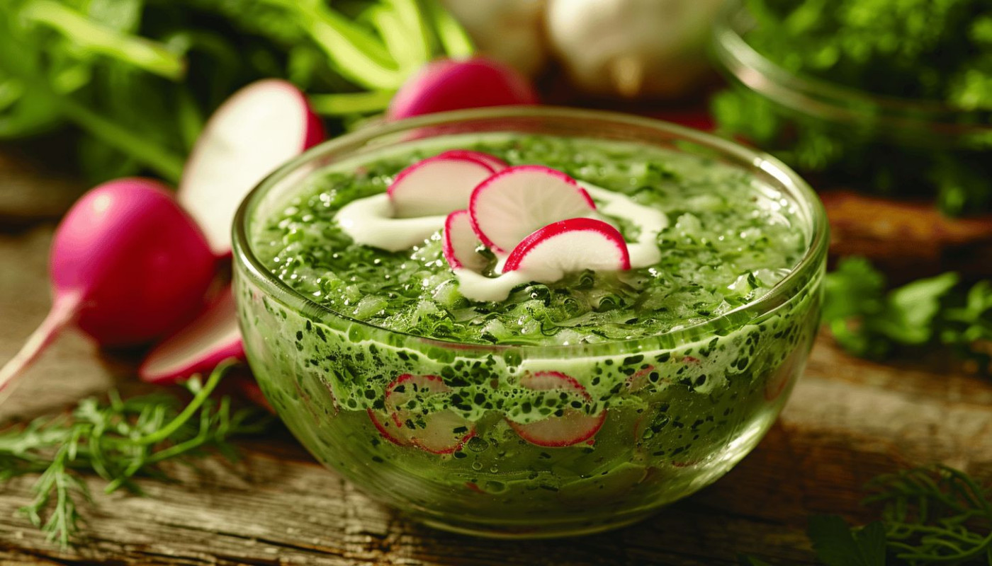 Préparer une délicieuse soupe de fanes de radis avec un blender chauffant