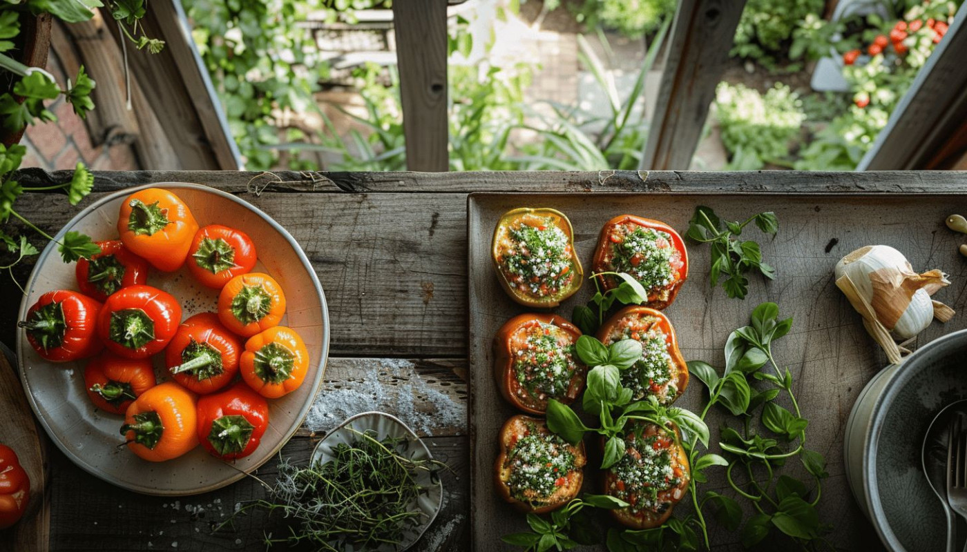 Recette de poivrons longs farcis pour une cuisine colorée et savoureuse